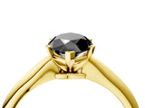 Yellow gold Fancy Black Marquise Cut Diamond Solitaire Engagement Ring with Classic Band and Four-Prong Setting_40