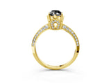 Yellow gold Fancy Black Marquise Cut Solitaire Split Shank Pave Diamond Engagement Ring with Four-Prong Setting_27