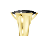 Yellow gold Fancy Black Marquise Cut Solitaire Tension Set Diamond Ring with Split Shank Band_5