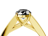 Yellow gold Fancy Black Oval Cut Cut Channel Set Solitaire Ring with Four-Prong Setting_4