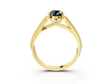 Yellow gold Fancy Black Oval Cut Cut Pave Split Shank Engagement Ring with Four-Prong Setting_3