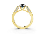 Yellow gold Fancy Black Oval Cut Diamond Channel Set Solitaire Ring with Four-Prong Setting_51
