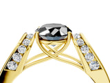 Yellow gold Fancy Black Oval Cut Diamond Channel Set Solitaire Ring with Four-Prong Setting_52