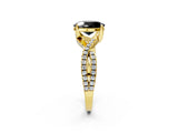 Yellow gold Fancy Black Oval Cut Solitaire Twist Pave Diamond Engagement Ring with Prong Setting_26
