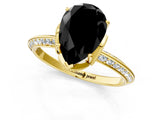 Yellow gold Fancy Black Pear Cut Solitaire Split Shank Pave Diamond Engagement Ring with Four-Prong Setting_25