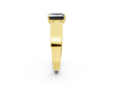 Yellow gold Fancy Black Princess Cut Diamond Channel Set Solitaire Ring with Four-Prong Setting_14