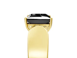 Yellow gold Fancy Black Princess Cut Diamond Channel Set Solitaire Ring with Four-Prong Setting_17