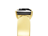 Yellow gold Fancy Black Princess Cut Diamond Channel Set Solitaire Ring with Four-Prong Setting_41
