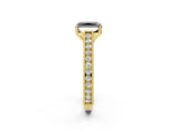 Yellow gold Fancy Black Radiant Cut Cut Pave Band Milgrain Solitaire Ring_24
