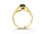 Yellow gold Fancy Black Radiant Cut Cut Pave Split Shank Engagement Ring with Four-Prong Setting_3