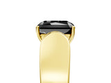 Yellow gold Fancy Black Radiant Cut Diamond Channel Set Solitaire Ring with Four-Prong Setting_17