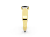 Yellow gold Fancy Black Radiant Cut Diamond Channel Set Solitaire Ring with Four-Prong Setting_26