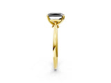 Yellow gold Fancy Black Radiant Cut Diamond Solitaire Engagement Ring with Classic Band and Four-Prong Setting_38