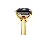 Yellow gold Fancy Black Radiant Cut Diamond Solitaire Engagement Ring with Classic Band and Four-Prong Setting_41