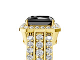 Yellow gold Fancy Black Radiant Cut Halo Diamond Ring with Split Shank and Four-Prong Setting_5