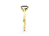 Yellow gold Fancy Black Radiant Cut Solitaire Diamond Ring with Six-Prong Setting and Classic Band_14
