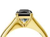 Yellow gold Fancy Black Radiant Cut Solitaire Diamond Ring with Six-Prong Setting and Classic Band_16