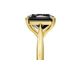Yellow gold Fancy Black Radiant Cut Solitaire Diamond Ring with Six-Prong Setting and Classic Band_17