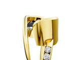 Yellow gold Fancy Black Radiant Cut Solitaire Tension-Set Diamond Split Shank Ring_5