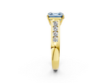 Yellow gold Fancy Blue Asscher  Brilliant Channel-Set Solitaire Ring with Four-Prong Setting_53
