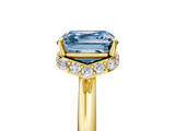 Yellow gold Fancy Blue Asscher  Brilliant Solitaire Engagement Ring with Six-Prong Setting and Classic Band_21