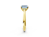 Yellow gold Fancy Blue Asscher Cut Diamond Solitaire Engagement Ring with Cathedral Setting and Four-Prong Mount_35