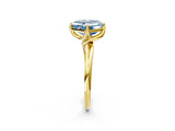 Yellow gold Fancy Blue Asscher Cut Diamond Solitaire Engagement Ring with Four-Prong Setting and Classic Band_56