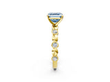 Yellow gold Fancy Blue Asscher  Solitaire Bezel-Set Diamond Ring with Beaded Band and Four-Prong Setting_52