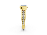 Yellow gold Fancy Blue Asscher  Solitaire Bezel-Set Diamond Ring with Channel-Set Band_19