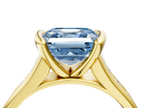 Yellow gold Fancy Blue Asscher  Solitaire Bezel-Set Diamond Ring with Channel-Set Band_21