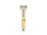 Yellow gold Fancy Blue Asscher  Solitaire Channel-Set Diamond Engagement Ring with Four-Prong Setting_34