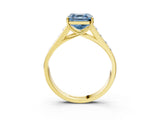 Yellow gold Fancy Blue Asscher  Solitaire Channel-Set Diamond Engagement Ring with Four-Prong Setting_35