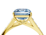 Yellow gold Fancy Blue Asscher  Solitaire Channel-Set Diamond Engagement Ring with Four-Prong Setting_36