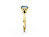 Yellow gold Fancy Blue Asscher  Solitaire Diamond Ring with Six-Prong Setting on a Classic Band_65