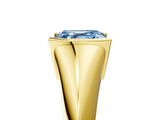 Yellow gold Fancy Blue Asscher  Solitaire Tension Set Diamond Ring_58