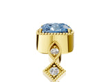 Yellow gold Fancy Blue Cushion  Milgrain Marquise Diamond Twist Band Ring_67
