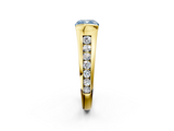 Yellow gold Fancy Blue Cushion  Solitaire Bezel-Set Diamond Ring with Channel-Set Band_39