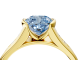 Yellow gold Fancy Blue Cushion  Solitaire Bezel-Set Diamond Ring with Channel-Set Band_41