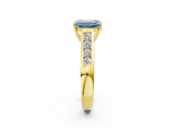 Yellow gold Fancy Blue Emerald  Brilliant Channel-Set Solitaire Ring with Four-Prong Setting_22