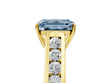 Yellow gold Fancy Blue Emerald  Brilliant Channel-Set Solitaire Ring with Four-Prong Setting_25