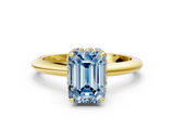 Yellow gold Fancy Blue Emerald  Brilliant Solitaire Engagement Ring with Six-Prong Setting and Classic Band_19