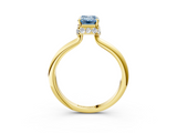 Yellow gold Fancy Blue Emerald  Brilliant Solitaire Engagement Ring with Six-Prong Setting and Classic Band_22