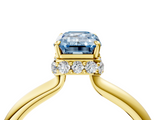 Yellow gold Fancy Blue Emerald  Brilliant Solitaire Engagement Ring with Six-Prong Setting and Classic Band_23