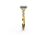 Yellow gold Fancy Blue Emerald  Diamond Cluster Prong-Set Solitaire Ring_39
