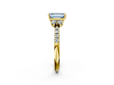 Yellow gold Fancy Blue Emerald  Diamond Three-Stone Pave Band with Four-Prong Setting_22