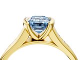 Yellow gold Fancy Blue Emerald  Solitaire Bezel-Set Diamond Ring with Channel-Set Band_41