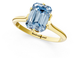 Yellow gold Fancy Blue Emerald  Solitaire Cathedral Diamond Ring with Six-Prong Setting_18