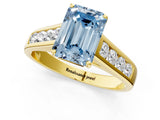 Yellow gold Fancy Blue Emerald  Solitaire Channel-Set Diamond Engagement Ring with Four-Prong Setting_33