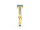 Yellow gold Fancy Blue Emerald  Solitaire Channel-Set Diamond Engagement Ring with Four-Prong Setting_34