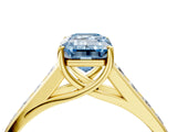 Yellow gold Fancy Blue Emerald  Solitaire Channel-Set Diamond Engagement Ring with Four-Prong Setting_36